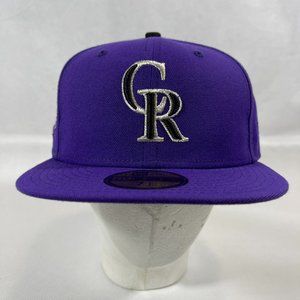 New Era 59FIFTY COLORADO ROCKIES Purple Black 20TH ANNIV. Fitted Hat 7 1/4" NWT